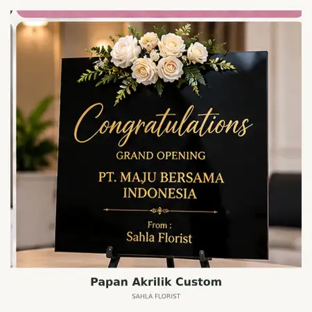 Papan Bunga Akrilik Sukaluyu